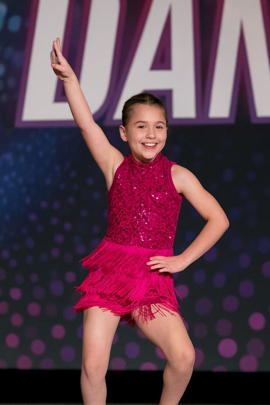 Weissman girls dance competition costume 7/8 fringe flapper jazz ice skate